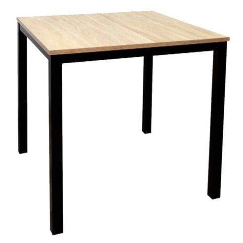 Hobeto- Mesa de bar cuadrada 70 x 70 cm Troya Roble Claro