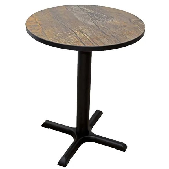 Hobeto- Mesa de bar SENA Vintage Redonda 60Ø · Tablero T3