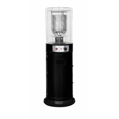 Hobeto- Estufa de Gas Cilíndrica Baja para Terrazas 11Kw. Negra