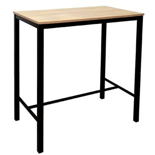 Hobeto- Mesa Alta de Bar rectangular 100 x 60 cm. Troya Roble Claro