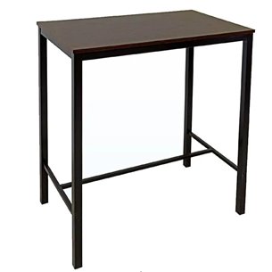 Hobeto- Mesa Alta de Bar rectangular 100 x 60 cm. Troya Wengué
