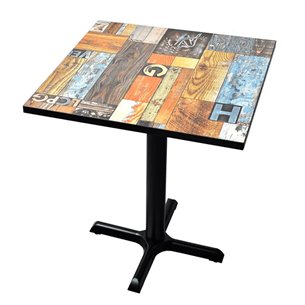 Hobeto- Mesa de Bar Cuadrada 80 x 80 cm. Melamina Sena C4