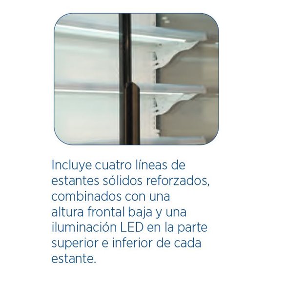 Edenox- VitrinaExpositora Mural refrigerada Con Puertas 2,5 m EDENOX ECOCRISTAL-2677