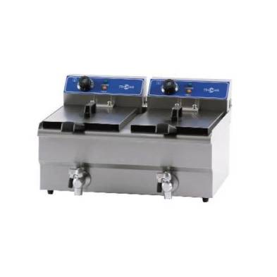 Irimar- Freidora Iindustrial Eléctrica doble con grifo Irimar FRY-13+13