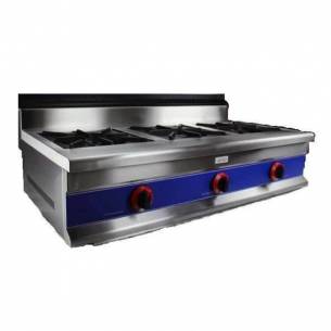Cocina gas industrial 3 fuegos serie 600 CG3F