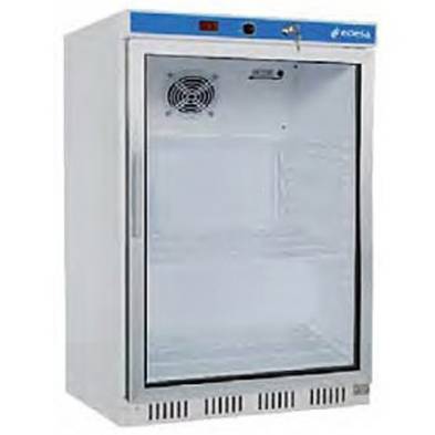 Edenox- Armario Refrigerado en Acero Inoxidable 1 Puerta de Cristal 4 Estantes 130 Litros 626x600x845 Mm APS-251-I-C Edenox