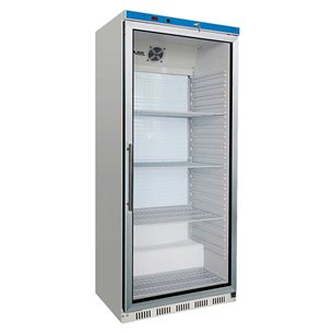 Edenox- Armario Refrigerado en Acero Inoxidable 1 Puerta de Cristal 4 Estantes 600 Litros 780x600x1865 Mm APS-651-I-C Edenox