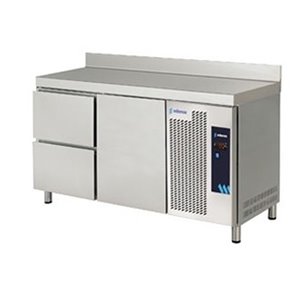 Mesa Refrigerada Serie 600 con 2 Cajones 1 Puerta Opaca 250 litros MPS-150 HC HD Edenox