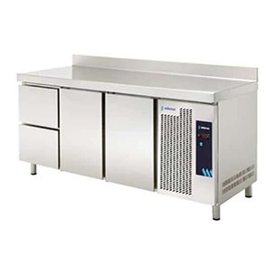 Mesa Refrigerada Gastronorm Serie GN 1/1 2 Cajones 2 Estantes 2 Puertas Opacas 455 Litros MPG-180 HC HDD Edenox
