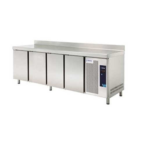 Mesa Refrigerada Gastronorm con Fregadero Serie GN 1/1 4 Estantes 4 Puertas Opacas 615 Litros MPGF-225 HC Edenox