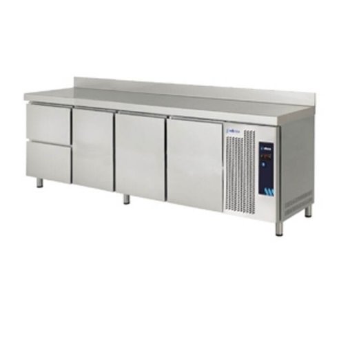 Mesa Refrigerada Gastronorm Serie GN 1/1 2 Cajones 3 Estantes 3 Puertas Opacas 615 Litros MPG-225 HC HDDD Edenox