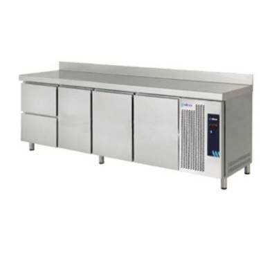 Edenox- Mesa Refrigerada Gastronorm Serie GN 1/1 2 Cajones 3 Estantes 3 Puertas Opacas 615 Litros MPG-225 HC HDDD Edenox