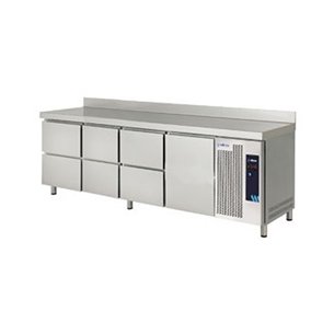 Mesa Refrigerada Serie 600 con 6 Cajones 1 Puerta Opaca 530 litros MPS-250 HC HHHD Edenox