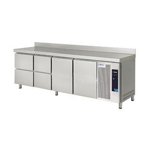 Mesa Refrigerada Gastronorm Serie GN 1/1 4 Cajones 2 Estantes 2 Puertas Opacas 615 Litros MPG-225 HC HHDD Edenox