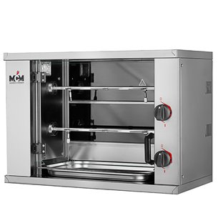 Asador de pollos Mini Eléctrico 2 Espadas 6 Pollos 800x400x555h mm MN2E MCM