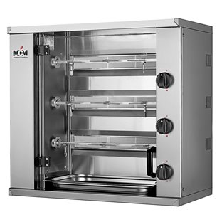 MCM- Asador de pollos Mini a Gas 3 Espadas 9 Pollos 800x400x735h mm MN3G MCM