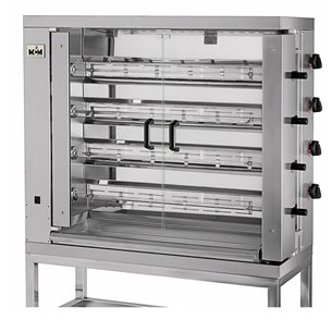 MCM- Asador de Pollos Verticales a Gas 4 Espadas 24 Pollos 1098x480x1000h mm 4EG MCM