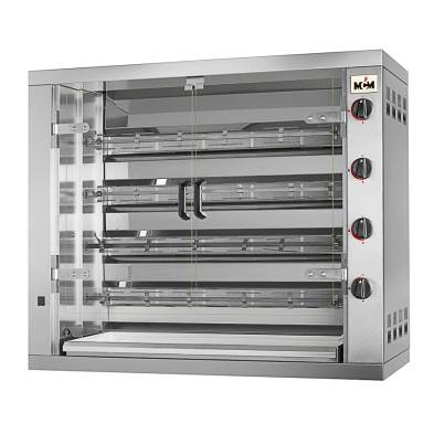 Asador de Pollos Vertical Eléctrico 4 Espadas 24 Pollos 1098x480x1000h mm 4EE/4EEN MCM