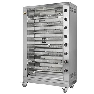 MCM- Asador de Pollos Compacto Eléctrico 8 Espadas 48 Pollos 1190x480x1720h mm 8EEC/8EENC MCM