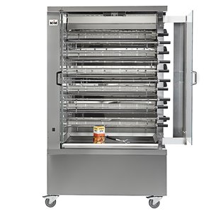 MCM- Asador de Pollos Verticales a Gas Doble Espada 66 Pollos 11 Espadas 1098x660x1360h mm 6EGD MCM