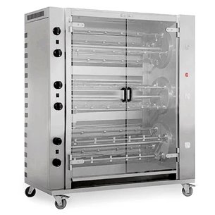 Asador de Pollo Multi-rotativo a Gas 12 Espadas 72 Pollos 1395x660x1876h mm 12MR MCM