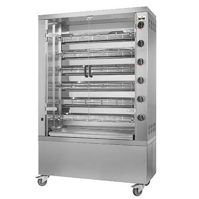 MCM- Asador de Pollos Compacto a Gas 6 Espadas 36 Pollos 1190x480x1360h mm 6EGC MCM