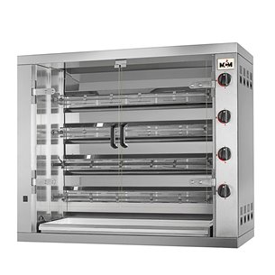 MCM- Asador de Pollos Compacto a Gas 4 Espadas 24 Pollos 1190x480x1000h mm 4EGC MCM