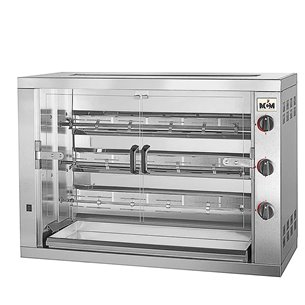 MCM- Asador de Pollos Compacto Eléctrico 3 Espadas 18 Pollos 1190x480x820h mm 3EEC/3EENC MCM