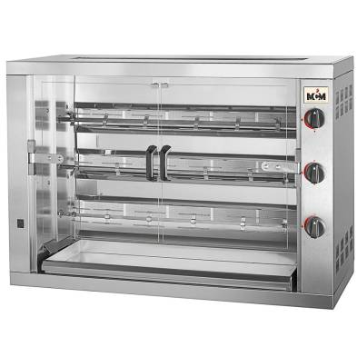 MCM- Asador de Pollos Compacto a Gas 3 Espadas 18 Pollos 1190x480x820h mm 3EGC MCM