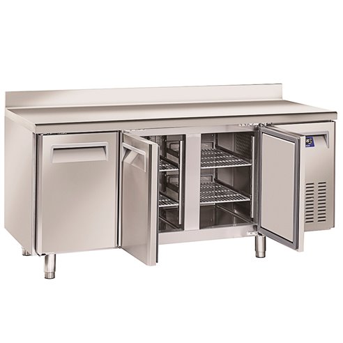 EUROFRED- Mesa de Congelación Serie GN 1/1 3 Puertas Opacas 3 Estantes 400 Litros QN 3200 Eurofred