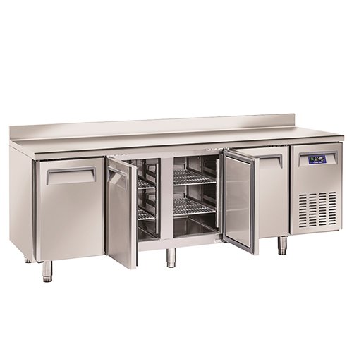 EUROFRED- Mesa de Congelación Serie GN 1/1 4 Puertas Opacas 3 Estantes 570 Litros QN 4200 Eurofred