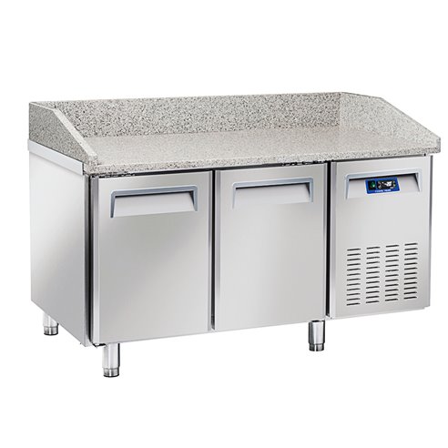 Mesa Refrigerada para Pizza con Encimera de Granito Serie QZ 2 Puertas Opacas QZ 20 Eurofred