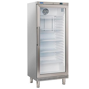 Armario Expositor Refrigerado Acero Inoxidable Especial Pastelería  400 Litros 1 Puerta de Cristal 740x680x1800h mm BYG46 Eurofr