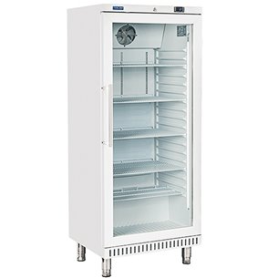 Armario Expositor Refrigerado Blanco Especial Pastelería  400 Litros 1 Puerta de Cristal 740x680x1800h mm BYGX46 Eurofred