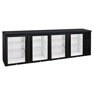 Mostrador Horizontal de Refrigeración 670 Litros 4 Puertas de Cristal 2710X535X860h mm QBG400 Eurofred