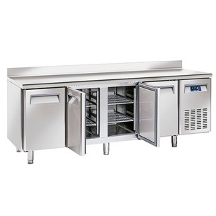 EUROFRED- Mesa Refrigerada Serie GN 1/1 4 Puertas Opacas 3 Estantes 570 Litros QR 4200 Eurofred