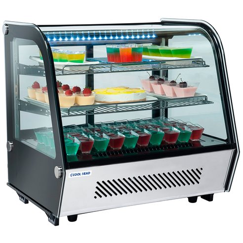 Vitrina Expositora Refrigerada Sobremostrador 160 Litros 874x568x686h mm Cool Head RC160 Eurofred