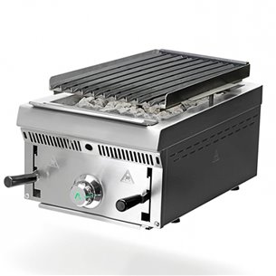 Parrilla en Acero Pavonado a Gas de Piedra Volcánica Serie Bras Grill 330x550x255h mm MAINHO PB-30 