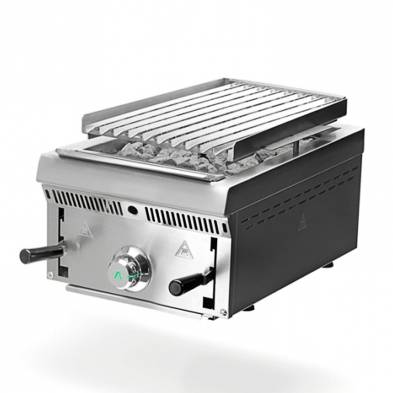 Mainho- Parrilla en Acero Inoxidable a Gas de Piedra Volcánica Serie Bras Grill 330x550x255h mm MAINHO PBI-30