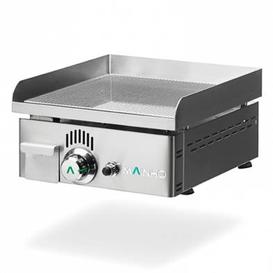 Mainho- Plancha a Gas Acero Rectificado Placa Ranurada Serie Novo-Snack 400x440x180h mm MAINHO NSRR-40N