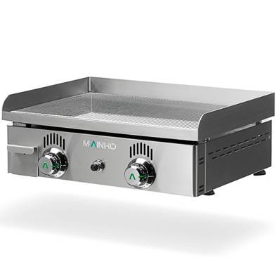 Mainho- Plancha a Gas Acero Rectificado Placa Ranurada Serie Novo-Snack 600x440x180h mm MAINHO NSRR-60N