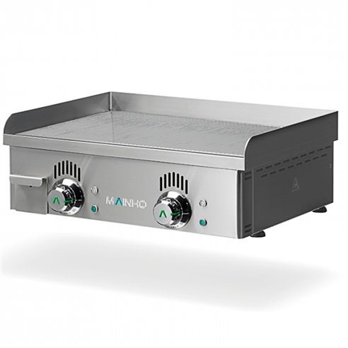 Mainho- Plancha Eléctrica Acero Rectificado Ranurada Serie Novo-Snack 600x440x180h mm MAINHO NSRREM-60N