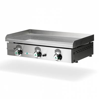 Mainho- Plancha a Gas Acero Rectificado Placa Ranurada Serie Novo-Snack 800x440x180h mm MAINHO NSRR-80N