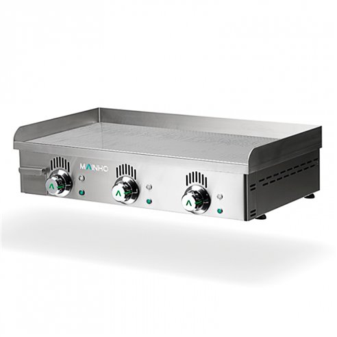 Mainho- Plancha Eléctrica Acero Rectificado Ranurada Serie Novo-Snack 800x440x180h mm MAINHO NSRREM-80N