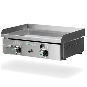 Mainho- Plancha a Gas Cromo Duro Placa Ranurada Serie Novo-Crom 600x440x180h mm MAINHO NCRR-60N