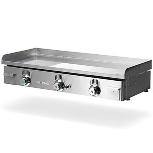 Mainho- Plancha a Gas Cromo Duro Placa 1/2 Lisa 1/2 Ranurada Serie Novo-Crom 1000x440x180h mm MAINHO NCR-100N