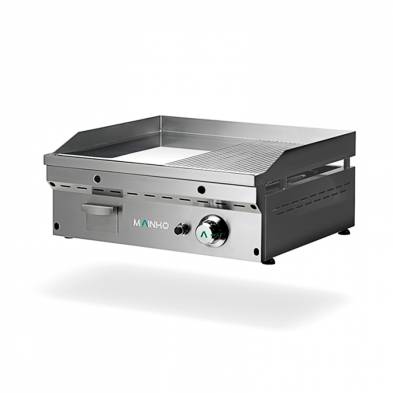 Mainho- Fry-Top Eléctrico Cromo Duro Placa 1/2 Lisa 1/2 Ranurada Serie Full-Crom 605x560x225h mm MAINHO FCRE-60