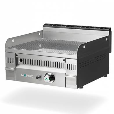 Fry-Top a Gas Cromo Duro Placa Ranurada  Serie Euro-Crom 610x600x250h mm MAINHO PCRR-60 N 