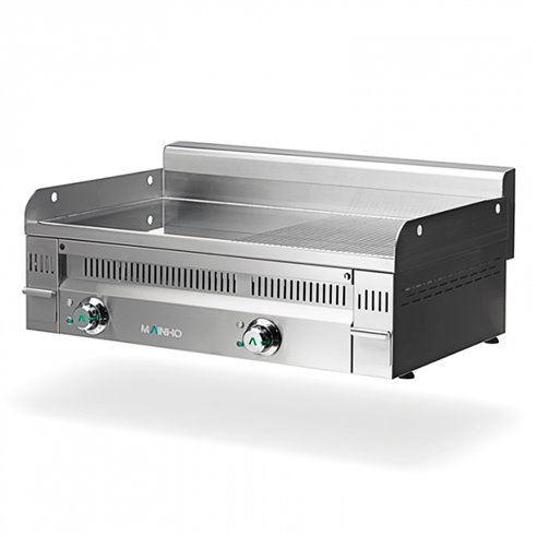 Mainho- Fry-Top Electico Cromo Duro Placa 1/2 Lisa 1/2 Ranurada Serie Euro-Crom 910x600x250h mm MAINHO PCR-90ET