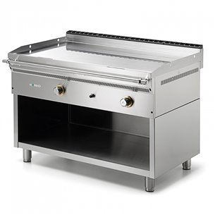 Mainho- Fry-Top a Gas Acero Rectificada Placa Lisa Serie Uni sobre mostrador 1205x820x310h mm MAINHO FLT-120/7